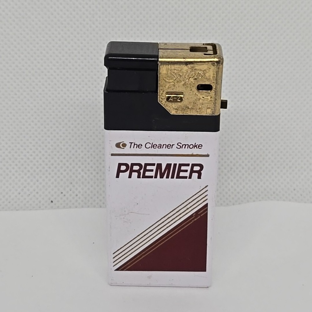Vintage Scripto Electra Premier The Cleaner Smoke Advertising Lighter Japan
